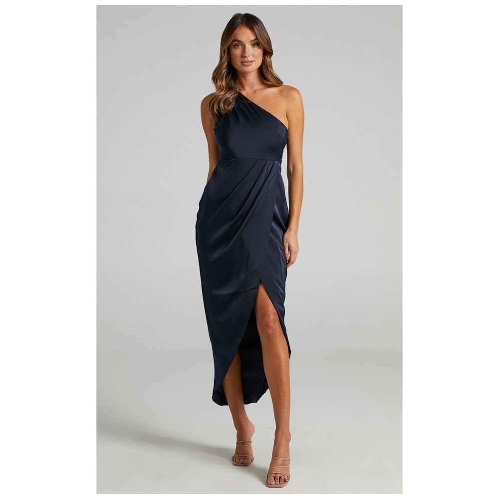 Showpo Felt So Happy Dress in Navy size 2